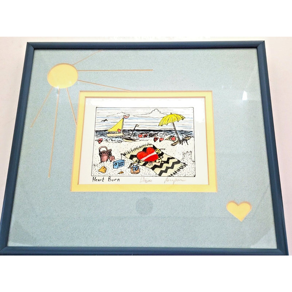 PICTURE PRINT-BILL BRYSON-"Heart Burn"-13 OF 300-Signed-Framed - Picture 9 of 12